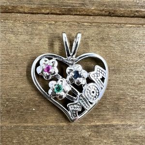 Sterling Silver Mom Pendant.